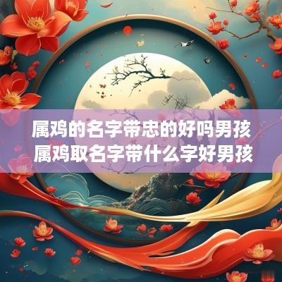属鸡的名字带忠的好吗男孩 属鸡取名字带什么字好男孩