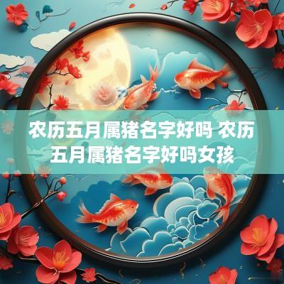 农历五月属猪名字好吗 农历五月属猪名字好吗女孩