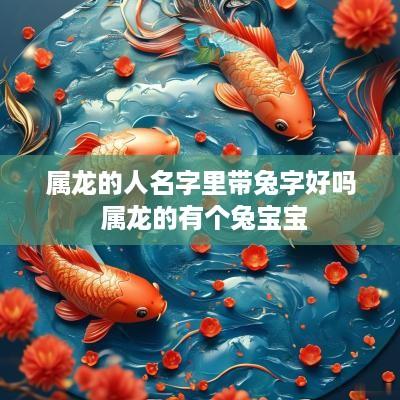 属龙的人名字里带兔字好吗 属龙的有个兔宝宝