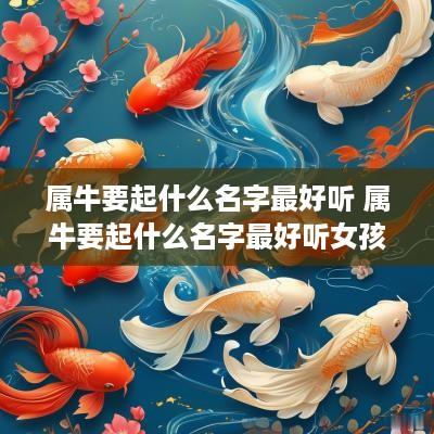 属牛要起什么名字最好听 属牛要起什么名字最好听女孩
