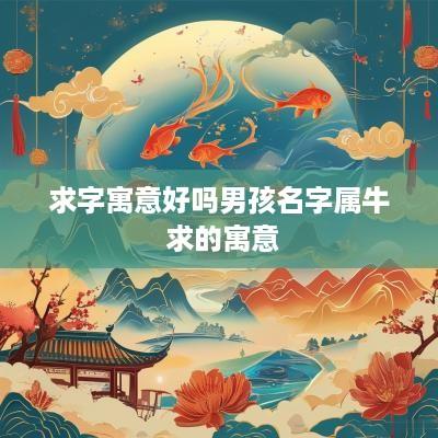 求字寓意好吗男孩名字属牛 求的寓意 求字寓意好吗男孩名字属牛 求的寓意