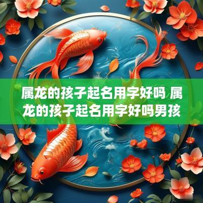 属龙的孩孑起名用字好吗 属龙的孩孑起名用字好吗男孩