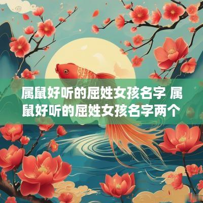 属鼠好听的屈姓女孩名字 属鼠好听的屈姓女孩名字两个字