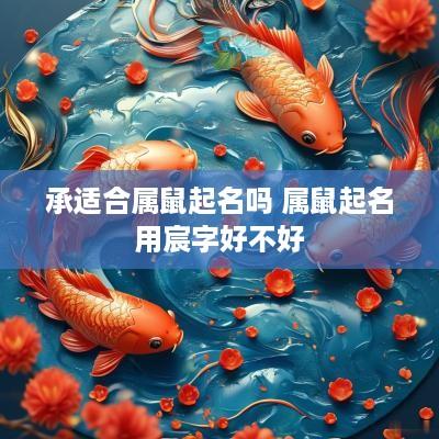 承适合属鼠起名吗 属鼠起名用宸字好不好
