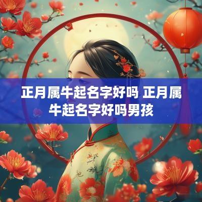 正月属牛起名字好吗 正月属牛起名字好吗男孩