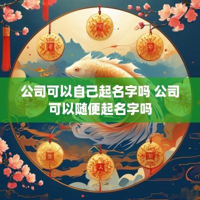 公司可以自己起名字吗 公司可以随便起名字吗