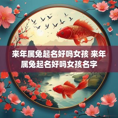 来年属兔起名好吗女孩 来年属兔起名好吗女孩名字