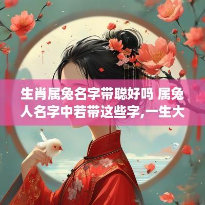 生肖属兔名字带聪好吗 属兔人名字中若带这些字,一生大富大贵