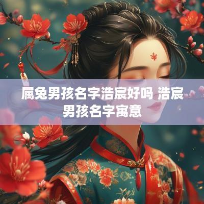 属兔男孩名字浩宸好吗 浩宸男孩名字寓意
