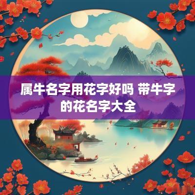 属牛名字用花字好吗 带牛字的花名字大全