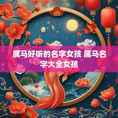 属马好听的名字女孩 属马名字大全女孩