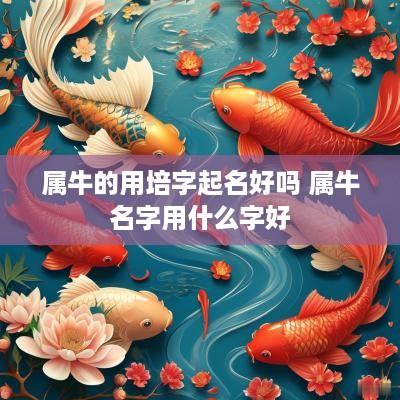 属牛的用培字起名好吗 属牛名字用什么字好