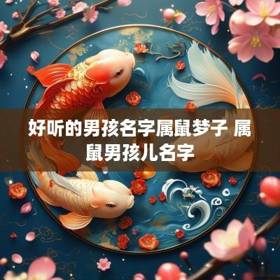 好听的男孩名字属鼠梦子 属鼠男孩儿名字