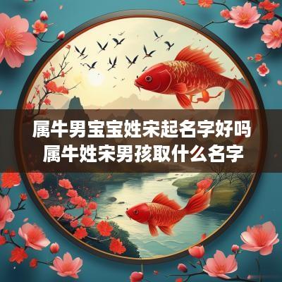 属牛男宝宝姓宋起名字好吗 属牛姓宋男孩取什么名字