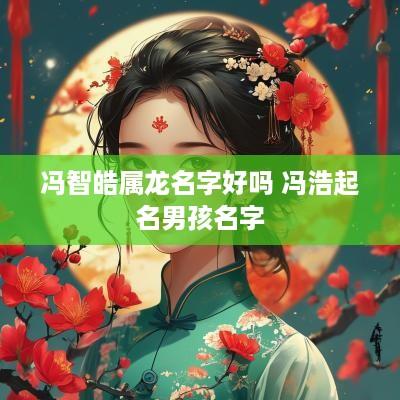 冯智皓属龙名字好吗 冯浩起名男孩名字