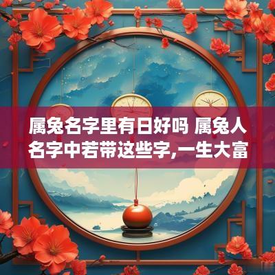 属兔名字里有日好吗 属兔人名字中若带这些字,一生大富大贵