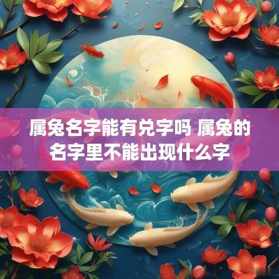 属兔名字能有兑字吗 属兔的名字里不能出现什么字