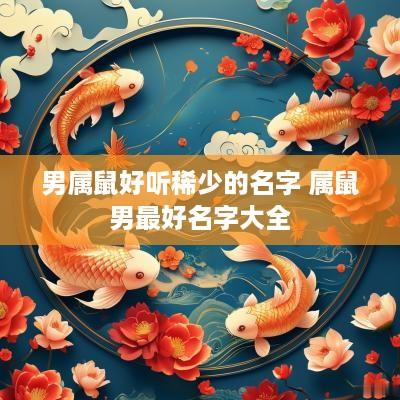 男属鼠好听稀少的名字 属鼠男最好名字大全