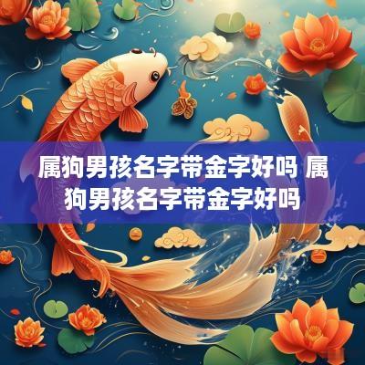 属狗男孩名字带金字好吗 属狗男孩名字带金字好吗