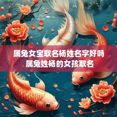 属兔女宝取名杨姓名字好吗 属兔姓杨的女孩取名