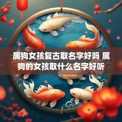 属狗女孩复古取名字好吗 属狗的女孩取什么名字好听