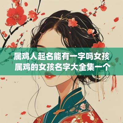 属鸡人起名能有一字吗女孩 属鸡的女孩名字大全集一个字的