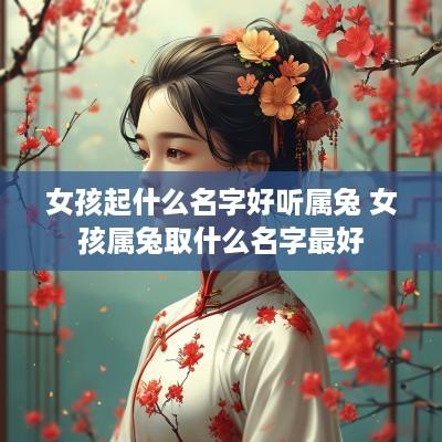 女孩起什么名字好听属兔 女孩属兔取什么名字最好