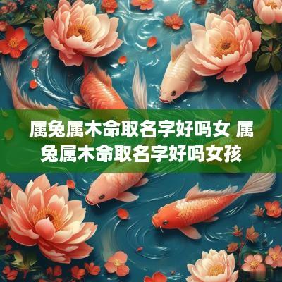 属兔属木命取名字好吗女 属兔属木命取名字好吗女孩