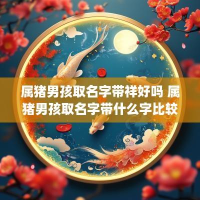 属猪男孩取名字带祥好吗 属猪男孩取名字带什么字比较好
