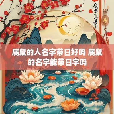 属鼠的人名字带日好吗 属鼠的名字能带日字吗