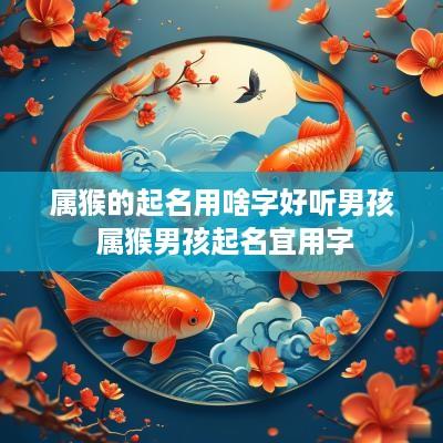 属猴的起名用啥字好听男孩 属猴男孩起名宜用字