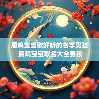 属鸡宝宝取好听的名字男孩 属鸡宝宝取名大全男孩