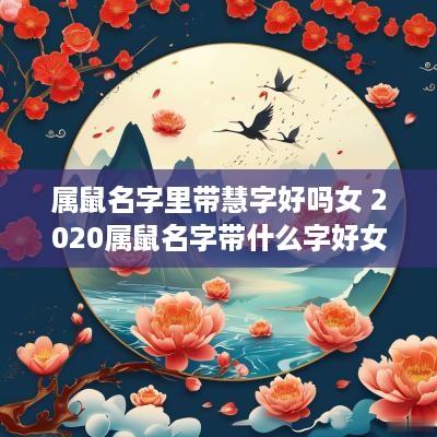 属鼠名字里带慧字好吗女 2025属鼠名字带什么字好女