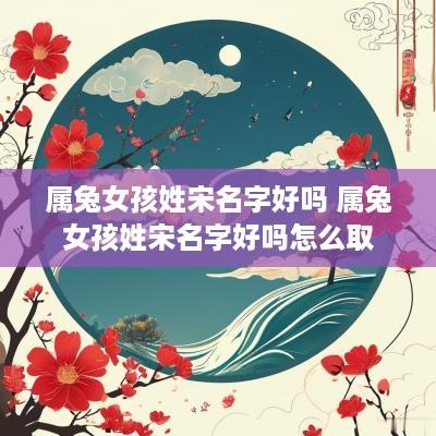 属兔女孩姓宋名字好吗 属兔女孩姓宋名字好吗怎么取