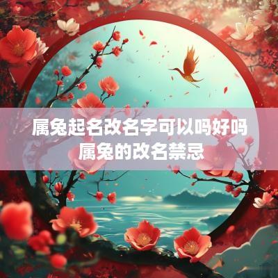 属兔起名改名字可以吗好吗 属兔的改名禁忌
