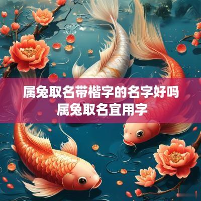 属兔取名带楷字的名字好吗 属兔取名宜用字