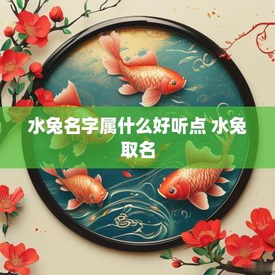 水兔名字属什么好听点 水兔取名