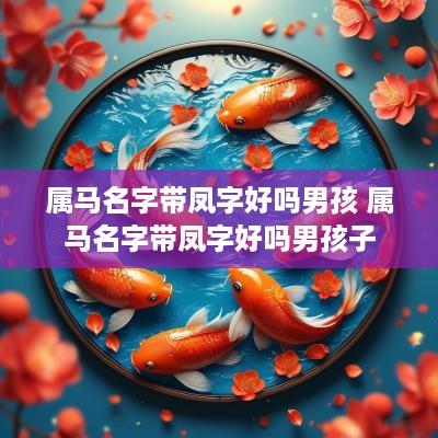 属马名字带凤字好吗男孩 属马名字带凤字好吗男孩子