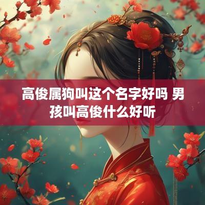 高俊属狗叫这个名字好吗 男孩叫高俊什么好听