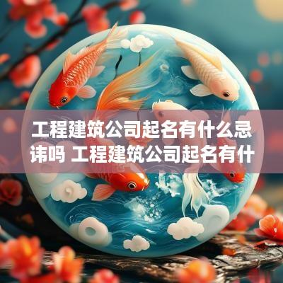 工程建筑公司起名有什么忌讳吗 工程建筑公司起名有什么忌讳吗知乎