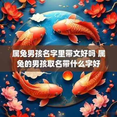 属兔男孩名字里带文好吗 属兔的男孩取名带什么字好