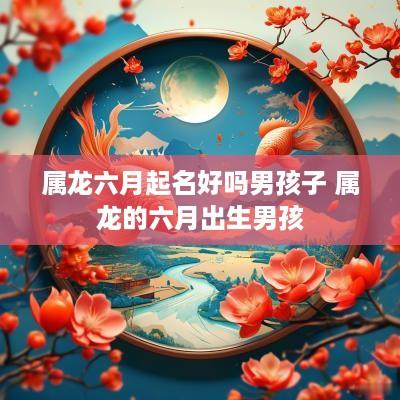 属龙六月起名好吗男孩子 属龙的六月出生男孩