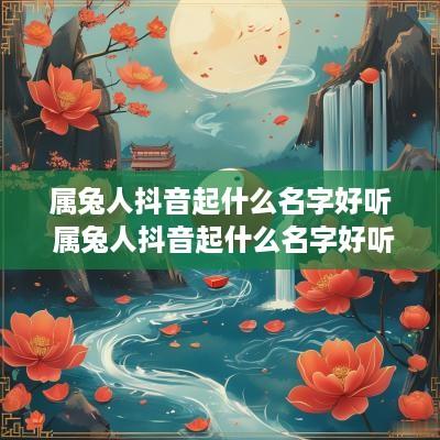 属兔人抖音起什么名字好听 属兔人抖音起什么名字好听点