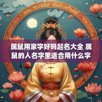 属鼠用家字好吗起名大全 属鼠的人名字里适合用什么字