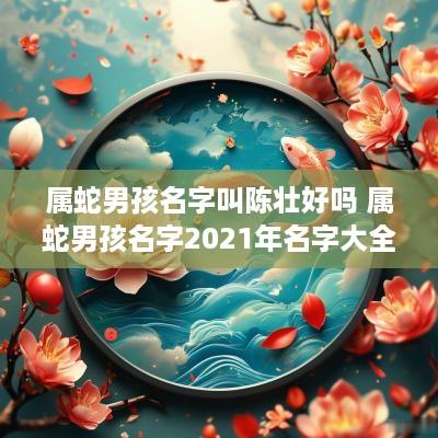 属蛇男孩名字叫陈壮好吗 属蛇男孩名字2025年名字大全