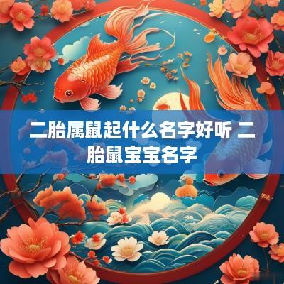 二胎属鼠起什么名字好听 二胎鼠宝宝名字