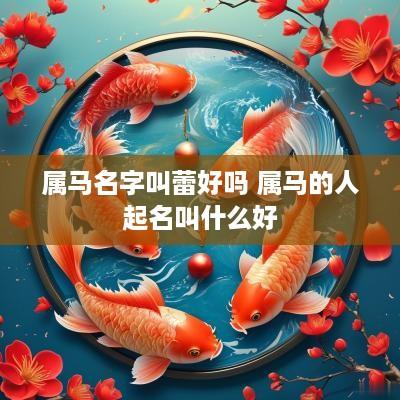 属马名字叫蕾好吗 属马的人起名叫什么好