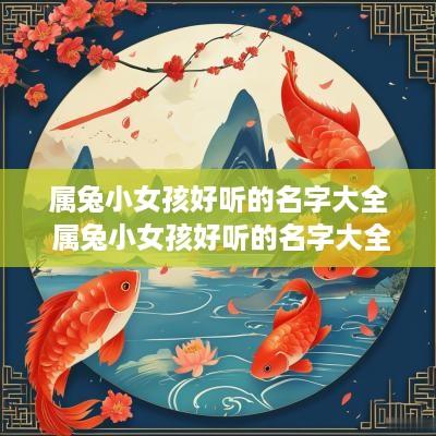 属兔小女孩好听的名字大全 属兔小女孩好听的名字大全四个字