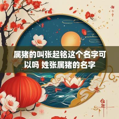 属猪的叫张起铭这个名字可以吗 姓张属猪的名字