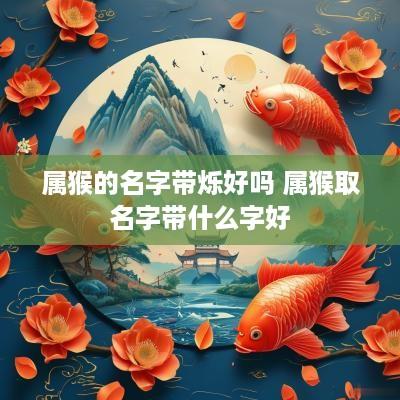 属猴的名字带烁好吗 属猴取名字带什么字好